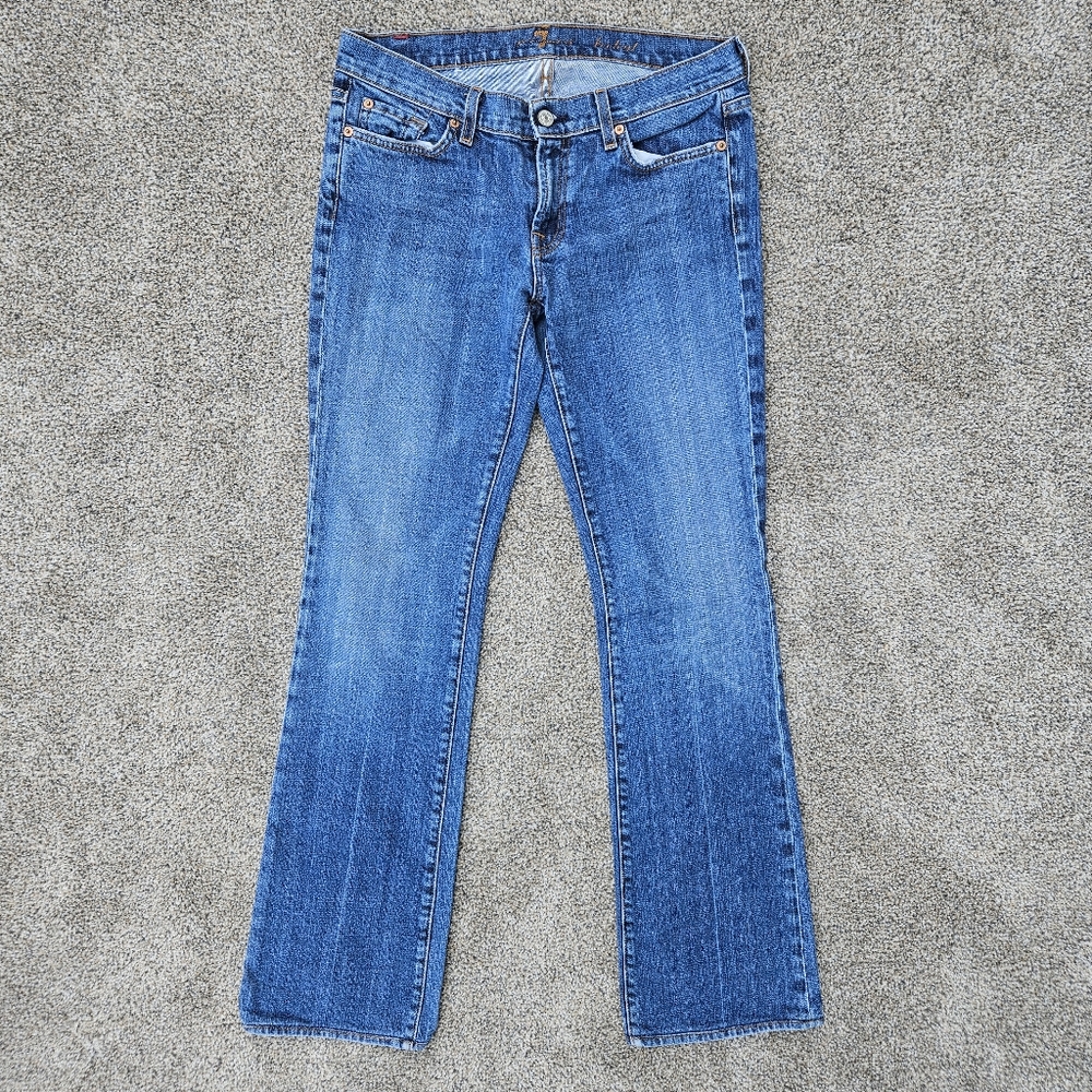 7 For All Mankind Bootcut Stretch Jeans Medium Wash Style#U07500U Womens Size 29